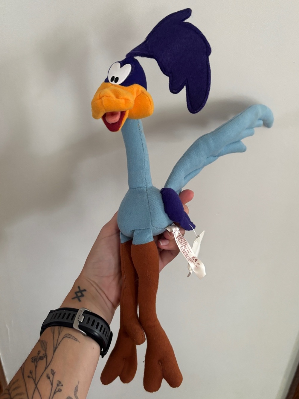 1994 Road Runner Posable Plush Stuffed Toy Vtg 14” Applause Looney Tunes NWT